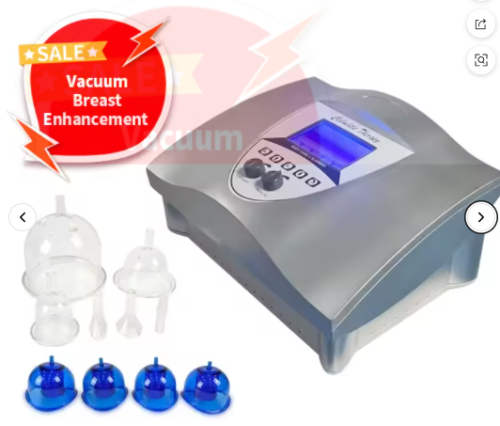 l Breast Massage Device Vibration Vacuum Roller System with Enlargement Cups for Feminine Care