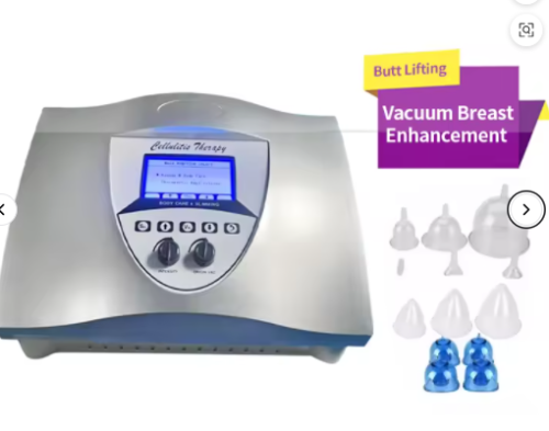 l Breast Massage Device Vibration Vacuum Roller System with Enlargement Cups for Feminine Care