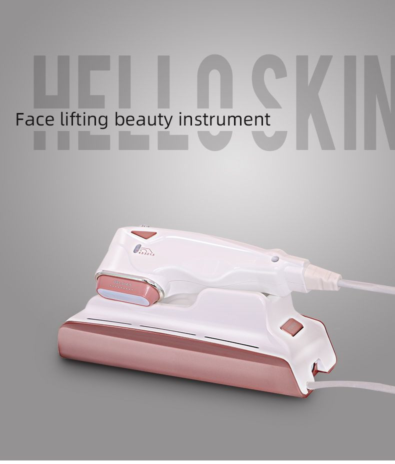 Gold RF Microneedle Beauty Device  Ice Hammer for Scar Removal Firming Rejuvenating Skin for Acne Scars