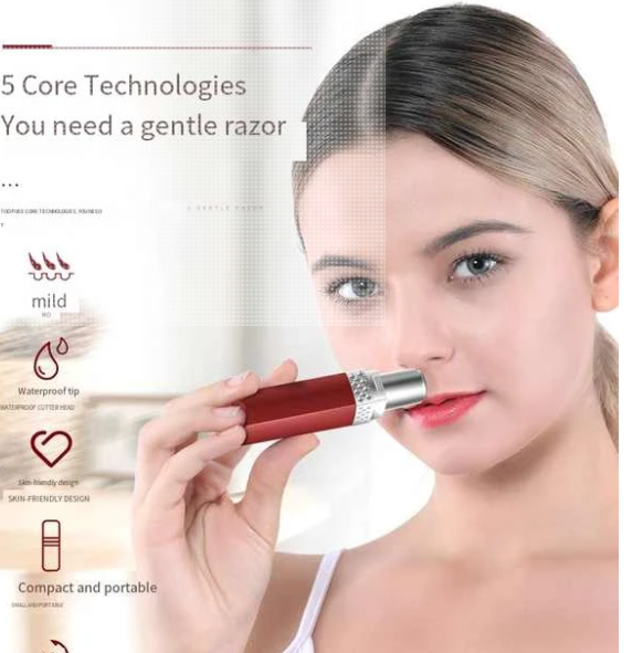 In 1/multi Deep Mini Size Painless Ladies Electric Mini Hair Removal Lipstick Shape Eyebrow Face Epilator Shaver Trimmer