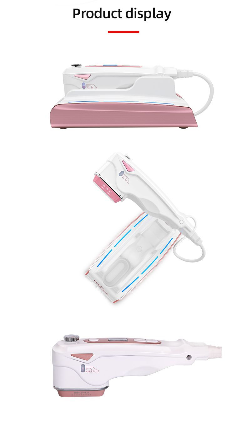 Gold RF Microneedle Beauty Device  Ice Hammer for Scar Removal Firming Rejuvenating Skin for Acne Scars